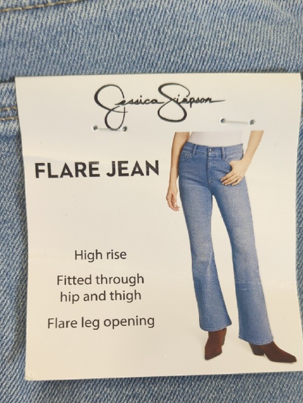 Jessica Simpson Light Blue Flared Jeans - Women's Flare Jean - Picture 3 of 8
